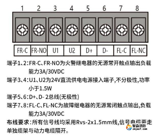 JTG-UM-GST9666三波段點型紅外火焰探測器接線圖