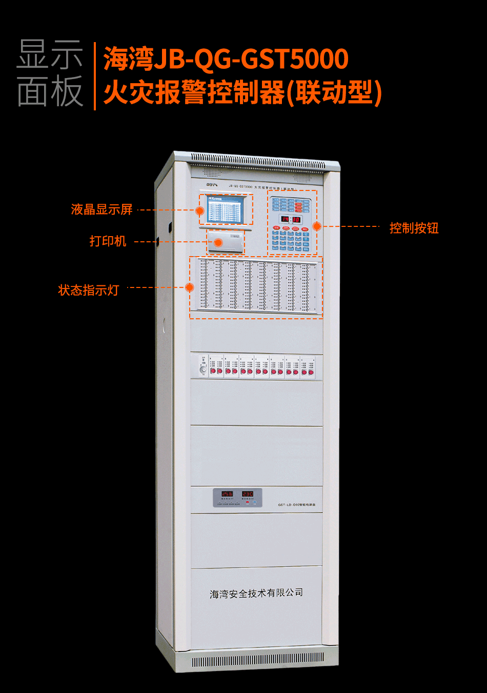 海灣JB-QG-GST5000火災(zāi)報警控制器(聯(lián)動型)顯示面板