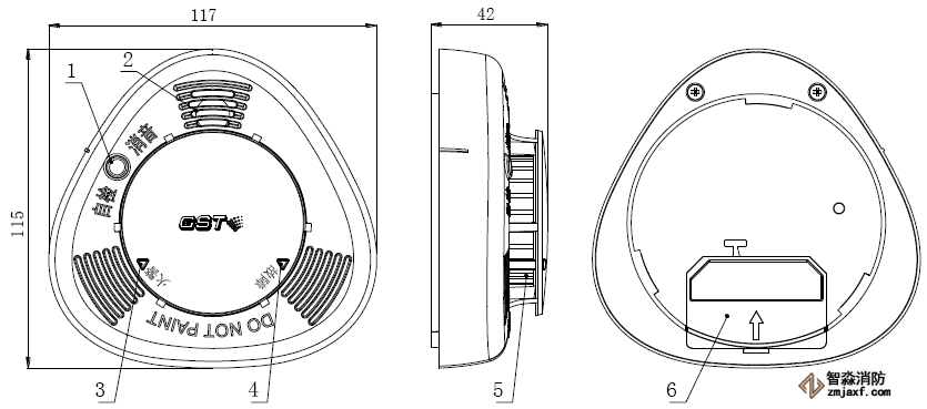 JTY-GD-GSTN100點型家用感煙火災探測器結構特性